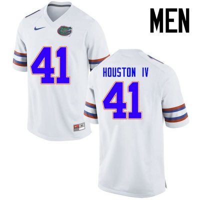 Men's Florida Gators #41 James Houston IV NCAA Nike White Authentic Stitched College Football Jersey JDS7262FN